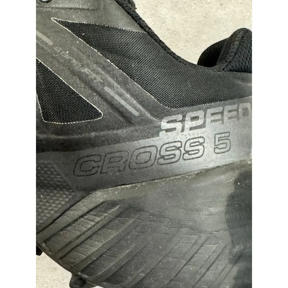 Salomon Speedcross 5 Mens Sz 10.5 Black Hiking Trail Running Shoes 406840